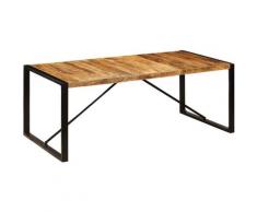 Topdeal VDTD13295_FR Table de salle à manger 200x100x75 cm Bois de manguier solide