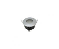 Support Spot LED BBC étanche IP65 Fixe Rond D82 Finition Etain Brossé