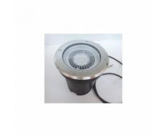 Encastré de sol LED 22.5W Ø 220mm inox 4000K 1990lm 40° avec lampe AR111 alim 230V IK10 IP67 OLODUM
