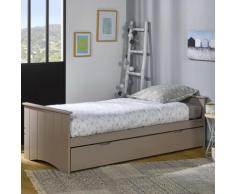 Lit gigogne 80x190 bois lin