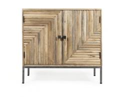 Buffet contemporain en bois massif, 2 portes - Manguier