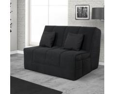 LOS ANGELES - Banquette Slyde 140 coton noir - matelas Dunlopillo
