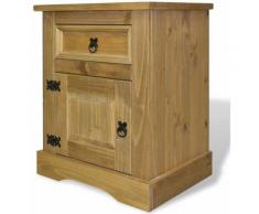 Table de nuit chevet commode armoire meuble chambre meuble de chevet pin mexicain gamme corona 53 x