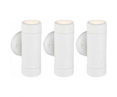 Ensemble de 3 appliques murales blanches allant projecteur GU10 ensemble compris les ampoules à LED