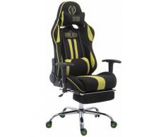 Fauteuil de bureau racing Limit tissu avec appui-pieds noir/vert