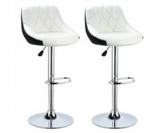 Yongqing - Facile à Nettoyer Tabouret de Bar Lot de 2 avec siège Bien rembourré, en Cuir Artificiel