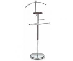 Valet de chambre ECHO chevalet de nuit portant pour vêtements, structure en métal chromé et MDF de
