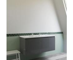 Caisson double vasque PROLINE 120 - Gris brillant