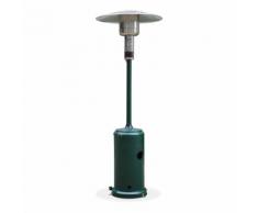 Chauffage d'extérieur à gaz, parasol chauffant de terrasse FINLAND 12,5kW Vert avec roulettes