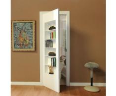 Porte De Bibliothèque Laminée Filomuro Blanche Mesure 80X210 Tirer A Gauche