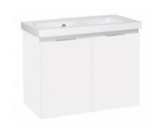 Meuble sous vasque + vasque EOLA blanc mat, 2 portes 610x580x380mm