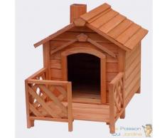 Niche Pour Chiens Ou Chats L Avec Cheminée, Épicéa, Longueur De 95 cm. - Bois