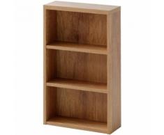 Etagère murale de salle de bain bois Oak - L. 40 x H. 65 cm - Marron chêne