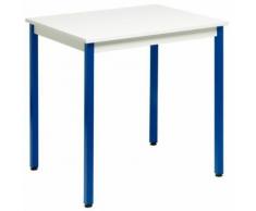 table de reunion 70x60 plateau gris/pi eds bleus,