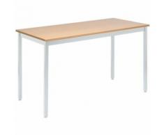 table de réunion 70 x 60 cm chêne aluminium,