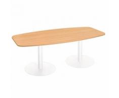 table de reunion conseil 210 cm hetre / blanc,