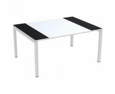 table réunion easy office 150x114 pied blc plateau blc/noir,