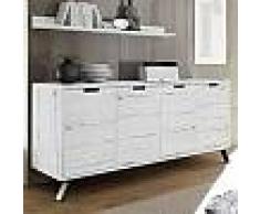 Enfilade moderne couleur chêne blanchi PLUME 4