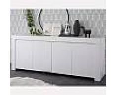 Enfilade 210 cm blanc laqué design AGATHE