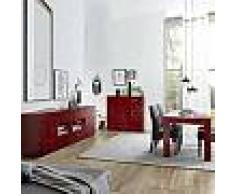 Salle à manger enfilade + table design rouge laqué NINO 3
