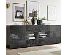 Enfilade 240 cm design gris laqué NERINA 2