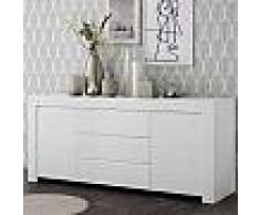 Enfilade 210 cm design blanc laqué AGATHE