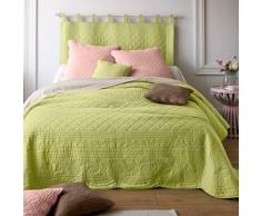 Couvre-lit style boutis Cassandre - vert tilleul