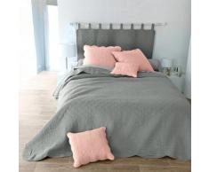Couvre-lit style boutis Cassandre - gris perle