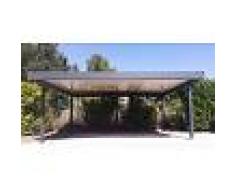 NAO Carport en aluminium anthracite polycarbonate