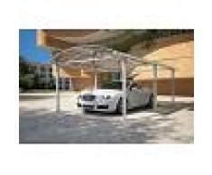 NAO Carport en aluminium anthracite polycarbonate Tunnel