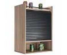 simmob Meuble de Cuisine Chêne 1 Rideau 3 Niches