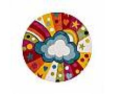 Tapis enfant noa_kids_universe Multicouleur ø 120 cm rond - Tapis pour chambre d'enfants/bébé