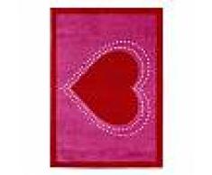 Tapis enfant Noa Kids Heart Mauve 80x150 cm - Tapis pour chambre d'enfants/bébé