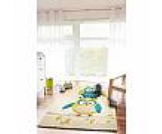 Tapis enfant Eule Bleu 120x170 cm - Tapis pour chambre d'enfants/bébé