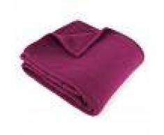 Linnea Couverture polaire 220x240 cm 100% Polyester 350 g/m2 TEDDY Violet Prune