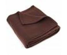 Linnea Couverture polaire 180x220 cm Isba marron Chocolat 100% Polyester 320 g/m2 traité non-feu