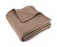 Linnea Couverture polaire 180x220 cm Isba marron Taupe 100% Polyester 320 g/m2 traité non-feu