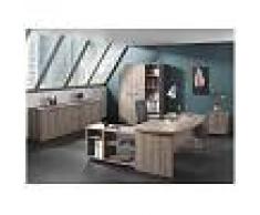 Canon Ensemble de bureau complet moderne coloris chêne gris