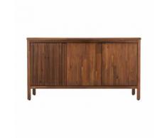 Meuble sous vasque cabinet 3 portes en acacia