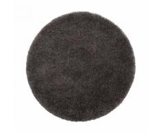Tapis rond à poils longs gris - Plusieurs tailles