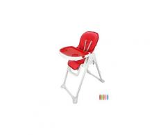 Chaise haute pour bébé, chaise pliante pour bébé, rouge, taille déployée: 105 x 89 x 56 cm