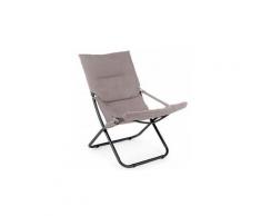 Chilienne relax en aluminium coloris taupe - dim : l 85 x p 58 x h 82 cm -pegane-