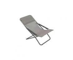 Chilienne multiposition pliante en acier et toile batyline transabed