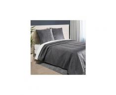 Ensemble couvre-lit 220x240 cm avec 2 taies d'oreiller gris