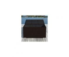 Coffre de rangement en résine tressée 132x63x81 cm marron - livourne