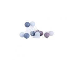 Guirlande boule lumineuse 10 led déco scandinave 1,5m diamètre 6cm gris