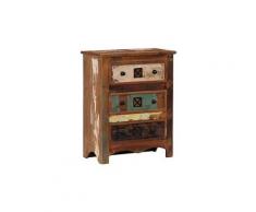 Buffet bahut armoire console meuble de rangement coffre à tiroirs 75 cm bois solide de récupération helloshop26 4402274