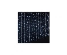 Rideau extérieur lumineux 400 led blanc froid - dim : l.200 x l.0,5 x h.200 cm -pegane-