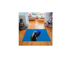 Tapis carré velours antidérapant imprimé animaux kelly - 135 x 135 cm