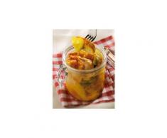 Terrine en verre transparent avec couvercle - Lot de 6 - 1kg